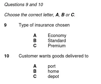 An example of a multiple choice question.